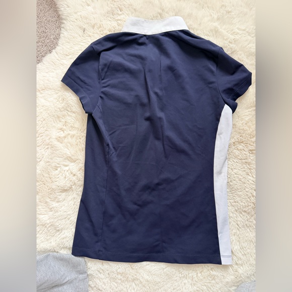 Grand Prix Navy and White Equestrian Polo Shirt - Picture 5 of 5